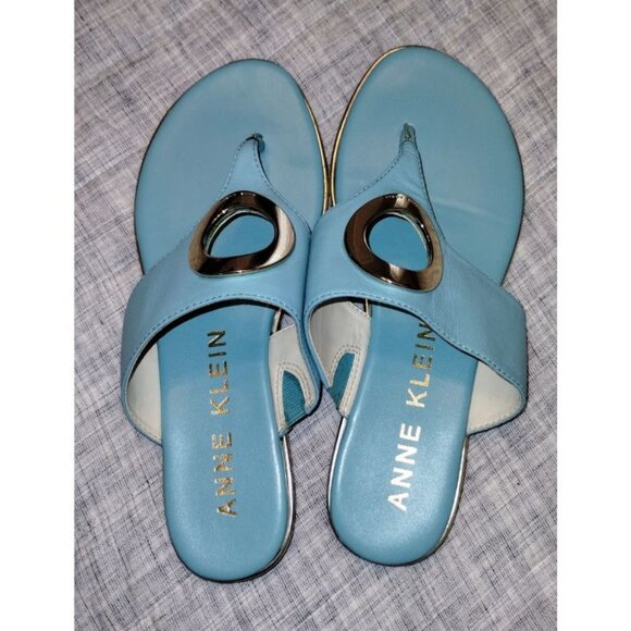 Anne Klein Women's Gia Leather Sandals Size 8M - Picture 3 of 3